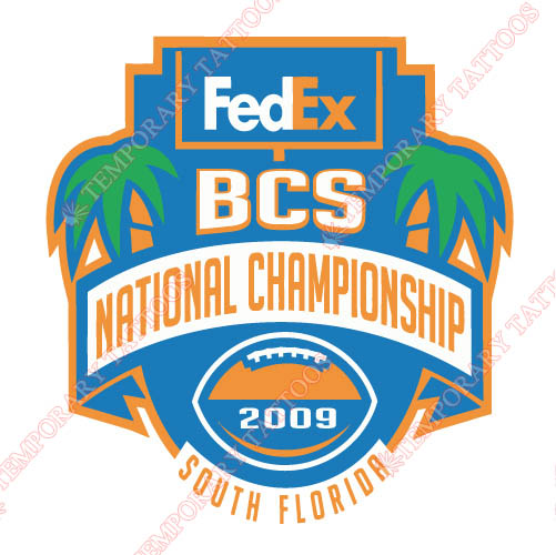 BCS Championship Game Primary Logos 2009 Customize Temporary Tattoos Stickers N3246